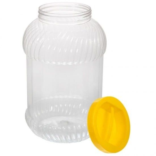 Pet Borcan plastic transparent alimentar 8L cu capac