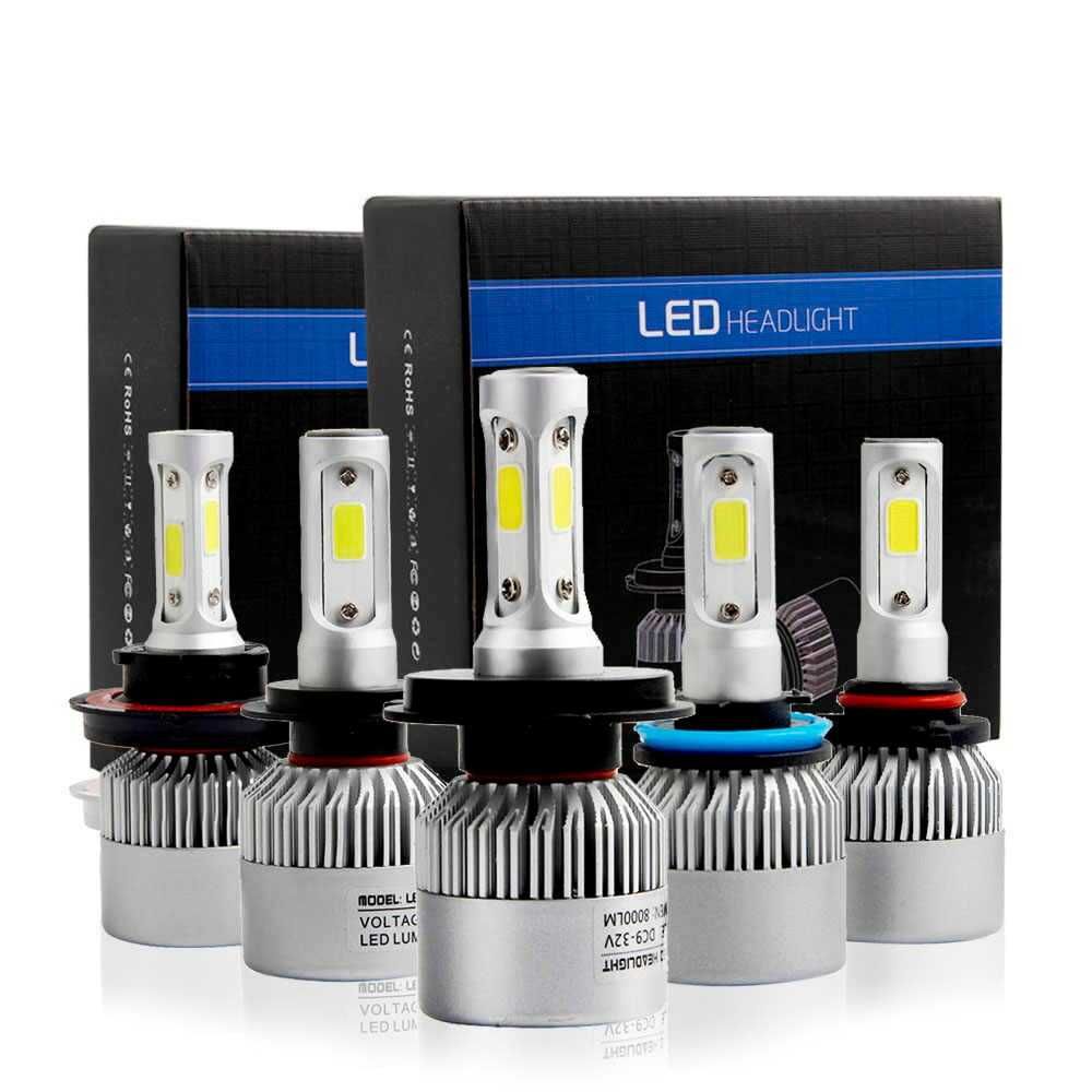 ЧЕРЕН ПЕТЪК Комплект LED Лед Диодни Крушки X3 Amio H1, H4, H7 H/L - 50