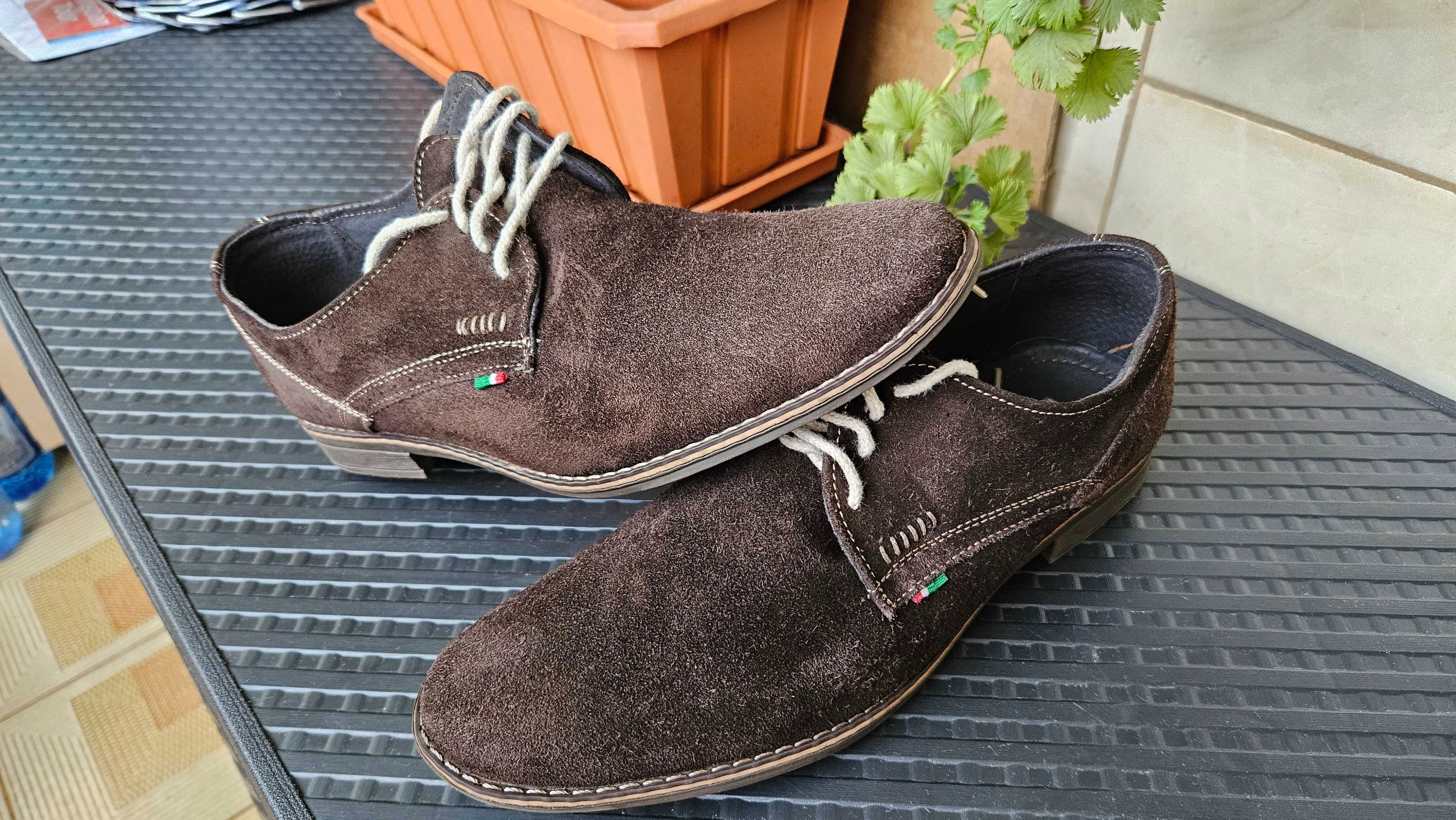 Pantofi barbat piele naturala intoarsa, nr 41