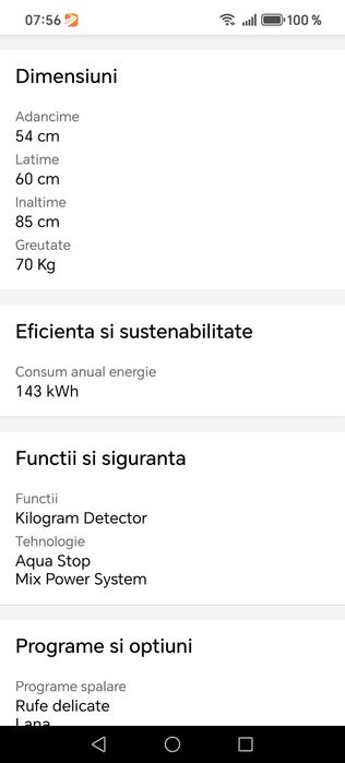 Mașină de spălat Candy cu wifi