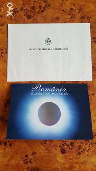 Banconta 2000 lei de colectie - Eclipsa din 1999 - seria 001A