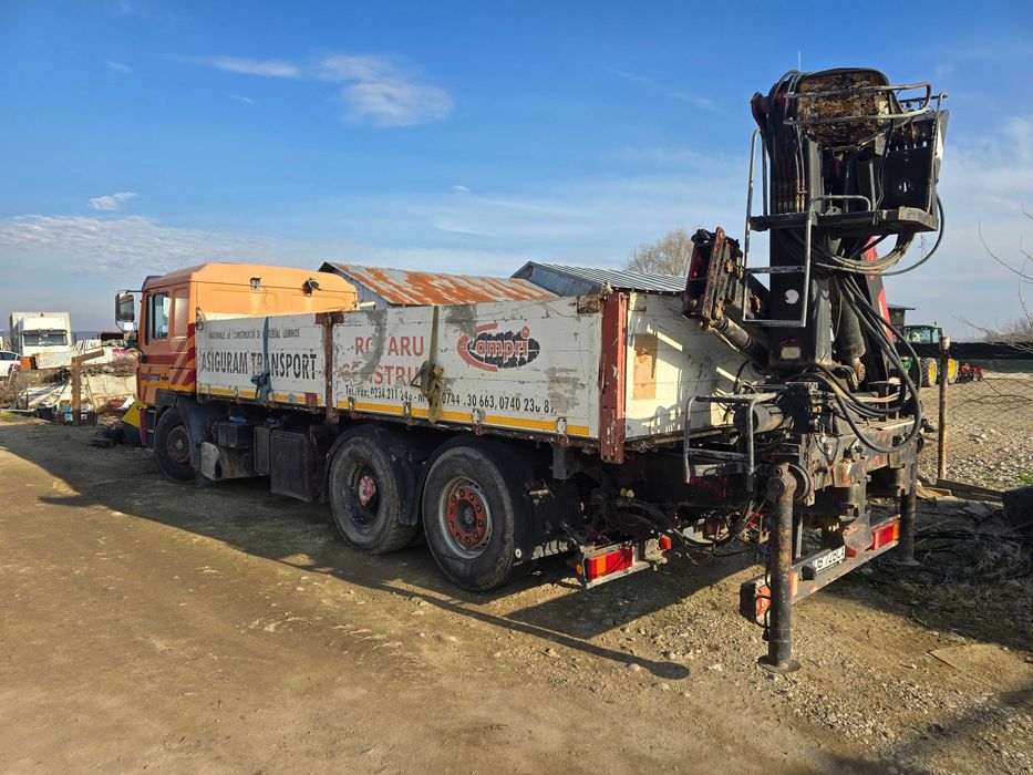 MAN 26.463 basculabil 3 părți cu macara HIAB