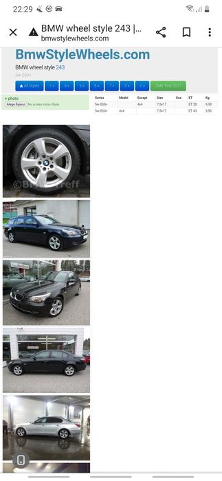 jante aliaj bmw style 243 r17 seria 1 si seria 3