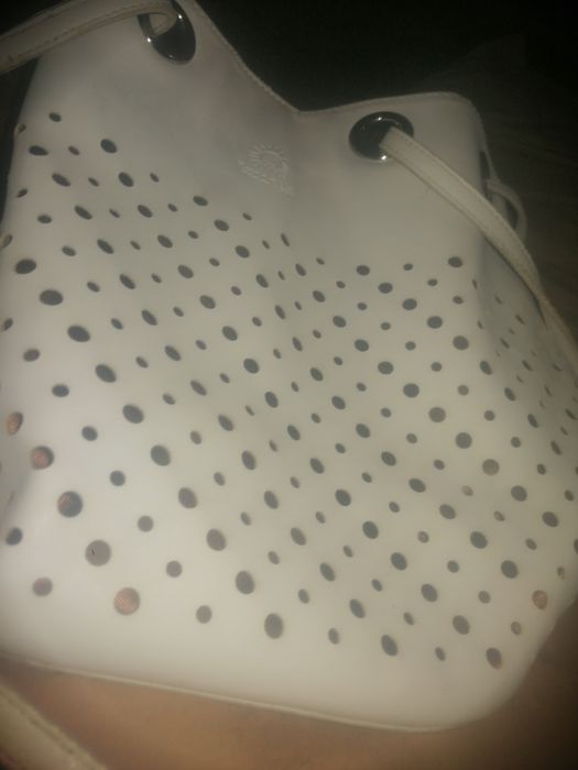 Сумка коженная белая