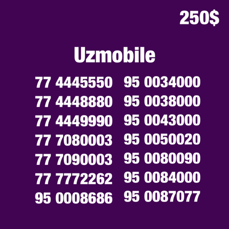 Uzmobile gold chiroyli raqamlari/ Красивые золотые номера Узмобайл