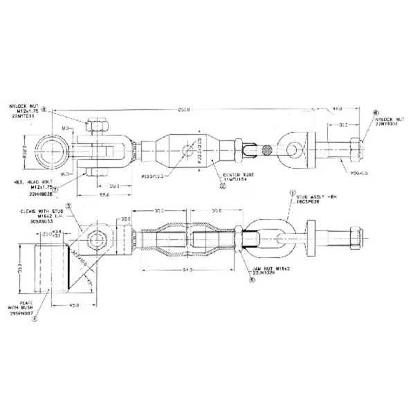 Ancora stabilizator tractorase Iseki, Kubota, Yanmar etc., 215 – 260mm