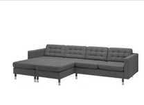 SET COMPLET : canapea 4 locuri cu sezlong, fotoliu si taburet IKEA