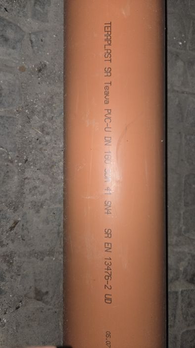 Teava pvc scurgere canalizare 160 x 4 , 6 m