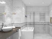 Бордюр хромированный керамический для ванной комнаты 29*600мм