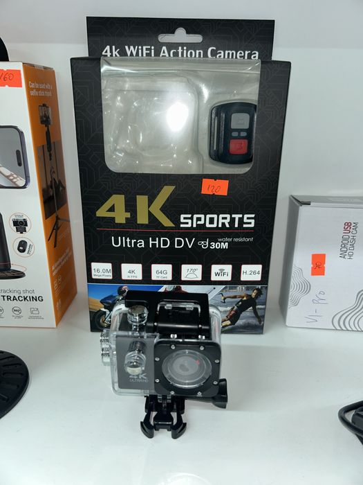 Cameră Actiune 4K WiFi cu Carcasă Waterproof și Telecomandă