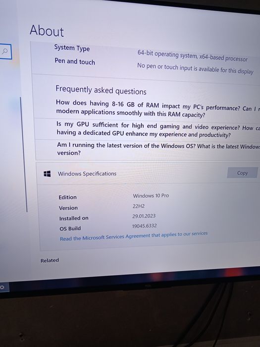 PC   I5, video gtx 1060 6gb, 8gb ram