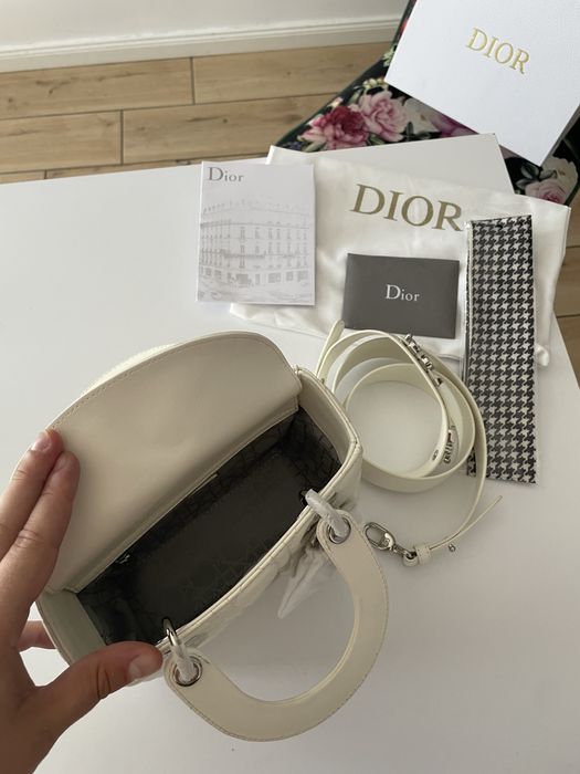 Geanta Dior Piele Naturala Alb
