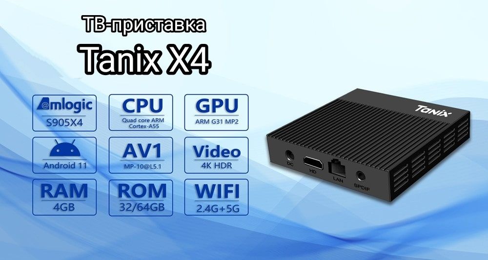Новые ТВ-приставки Tanix X4. Поддержка 8К видео, двухдиапазонный Wi-Fi