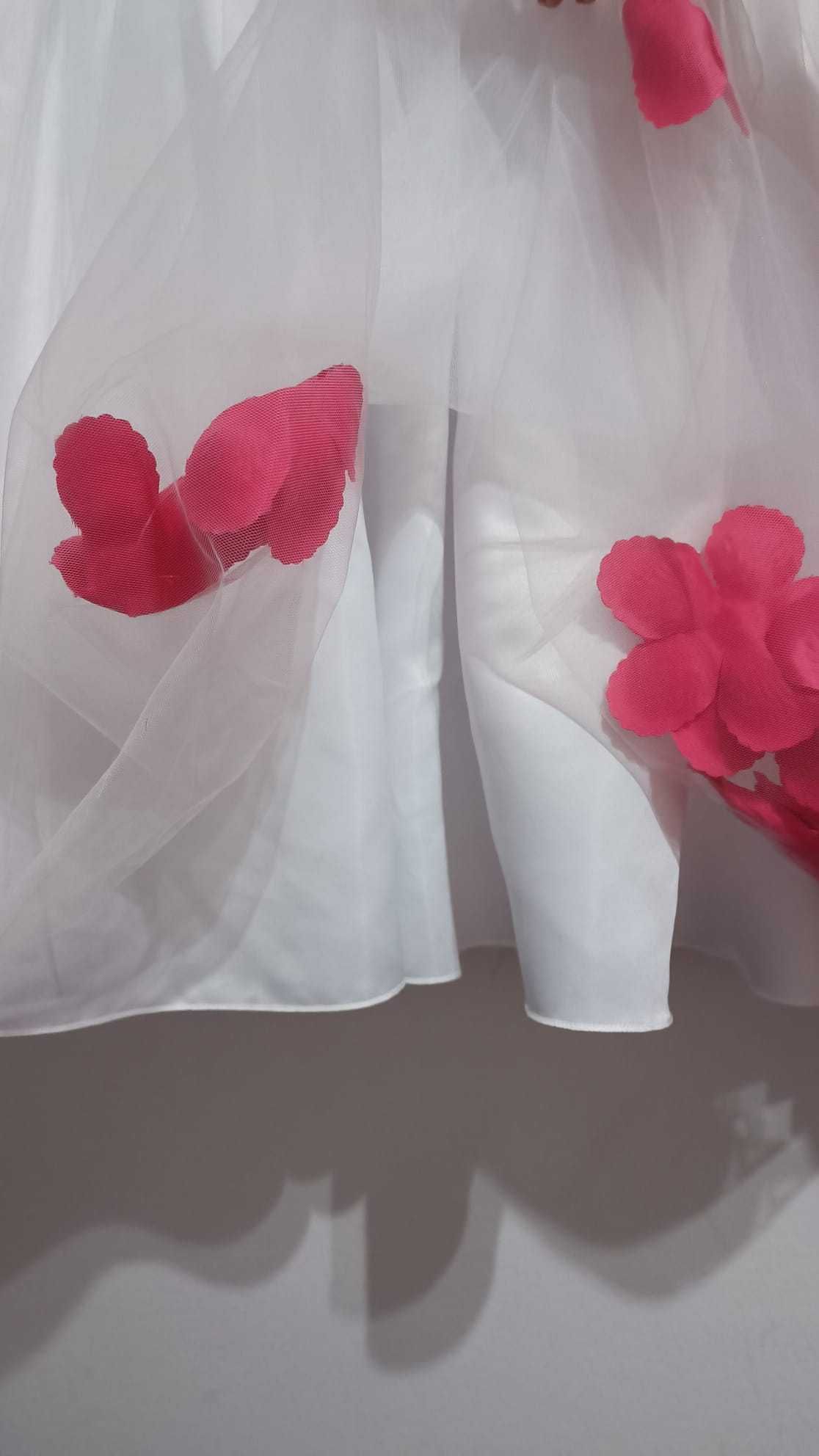 Rochie fete petale de flori