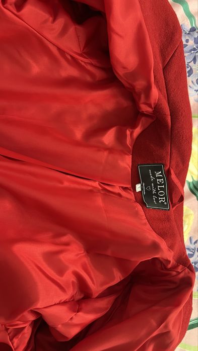 Palton cu detalii traditionale din lana si casmir Melor