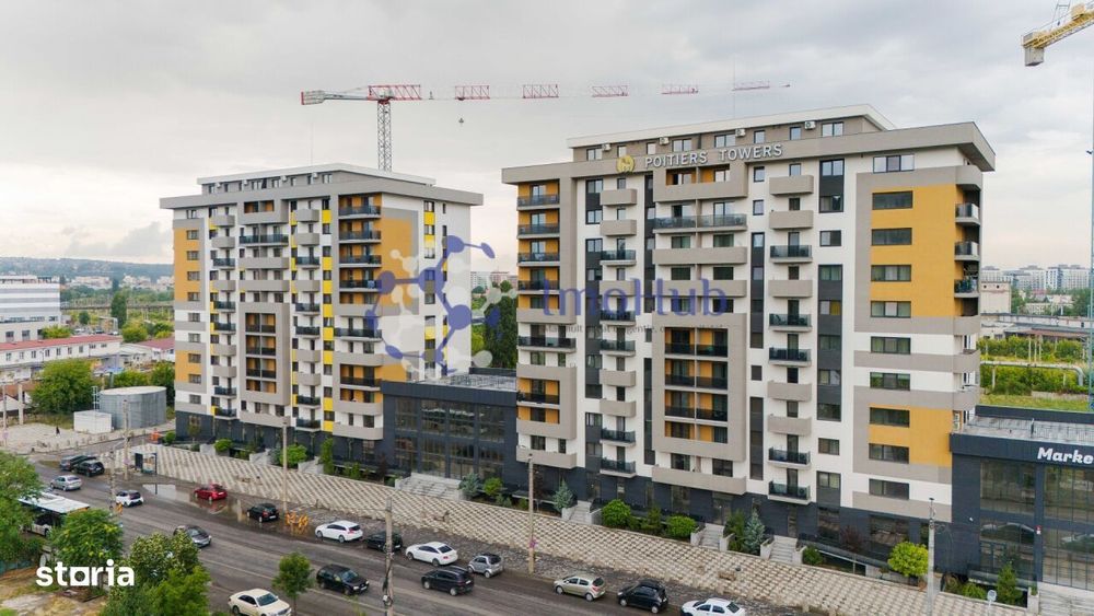 Apartament finalizat 2 camere, Bd.Poitiers, Etaj 7/10
