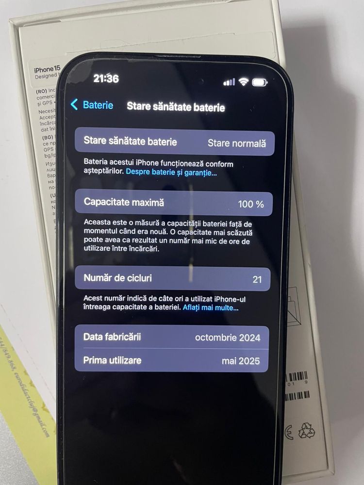 Vand IPhone 15 impecabil