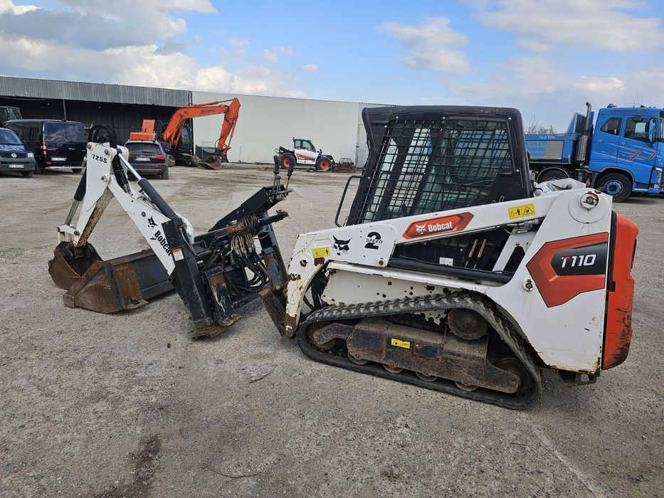 Bobcat T110 miniincarcator pe senile cu brat excavator bobcat miniexcavator  incarcator frontal 900 ore / brat excavare
