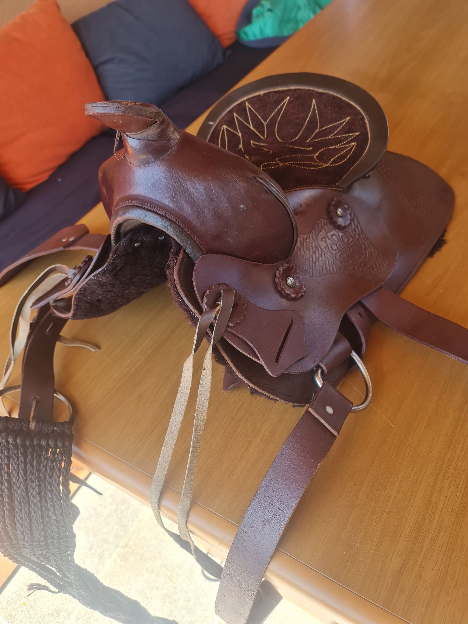 Șa din piele western
