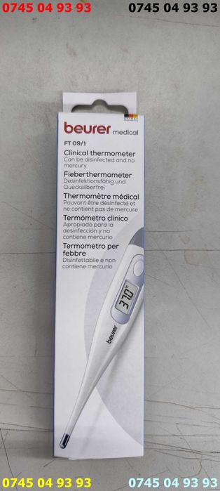 termometru clinic BEURE FT09 nou in cutie cu proba