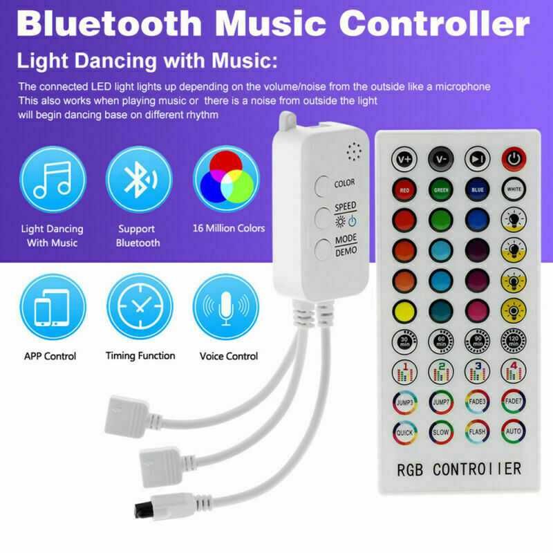 RGB Led лента с Bluetooth апликация и сингронизиране с музиката 5м