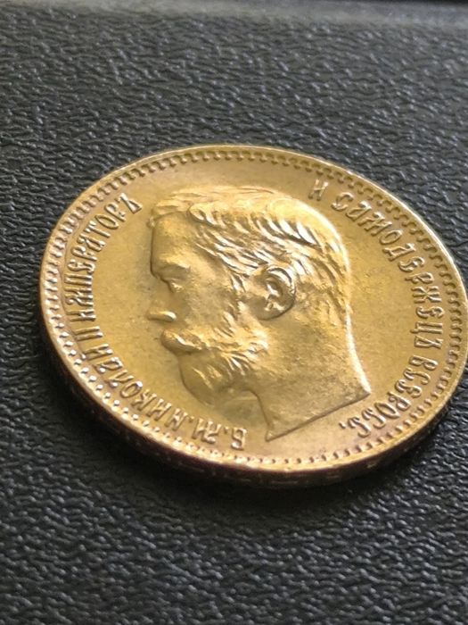 5 рубли 1902 год,имп, Николай II, злато 4.30 гр,900/1000
