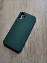 Husa iPhone 12 mini - Silicon Premium cu Alcantară - Verde