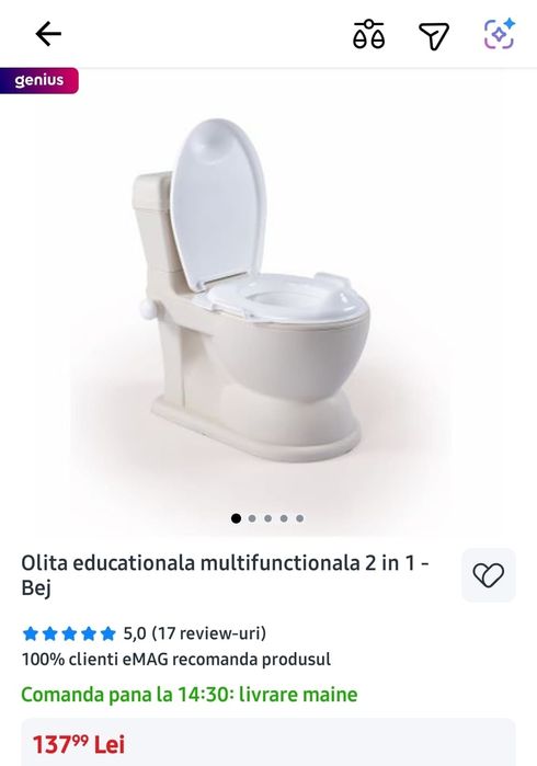 Olita educațională tip wc