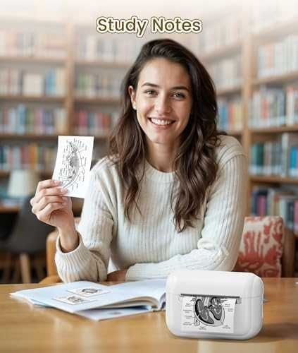 Нов Преносим стикер принтер Q02E с Bluetooth и хартия за телефон печат