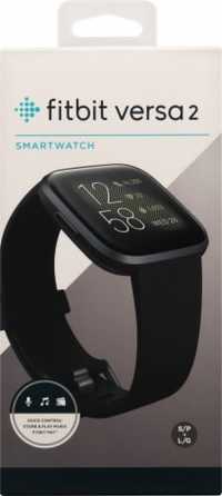 Smartwatch Fitbit Versa2,NFC,Black/Carbon,Stone/Grey si Roz