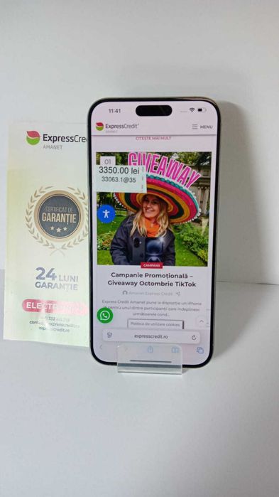 (AG 35)Telefon Iphone 15 Pro Max 256 GB B.33063/Garantie2ani/ 3350 lei