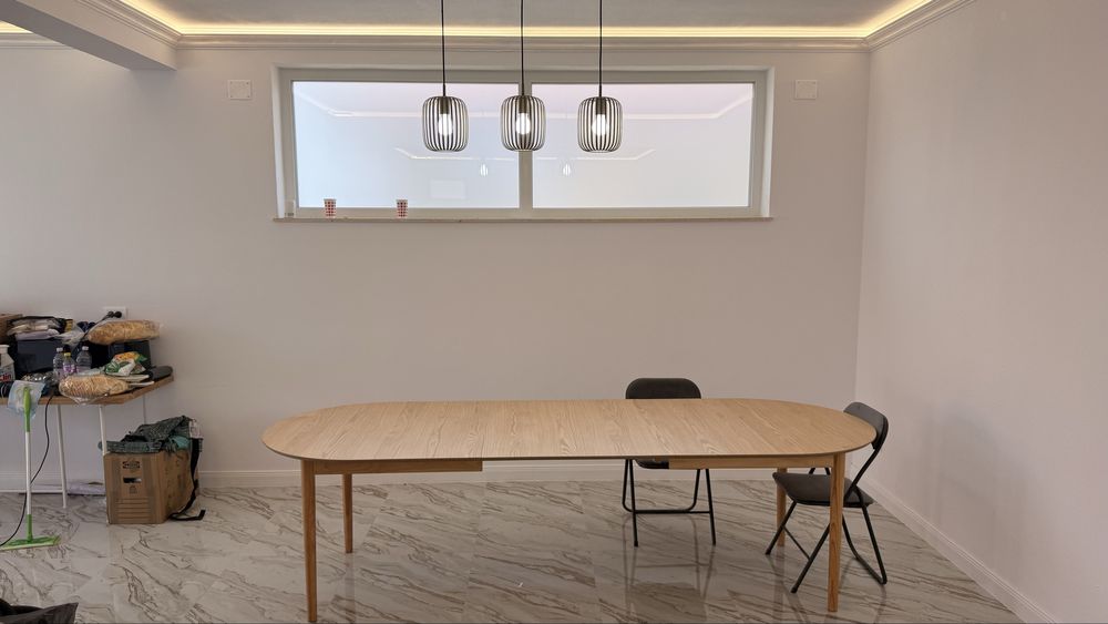 Masa bucatarie dining JYSK MARSTRAND exntensivila 100/200 100/280 lemn