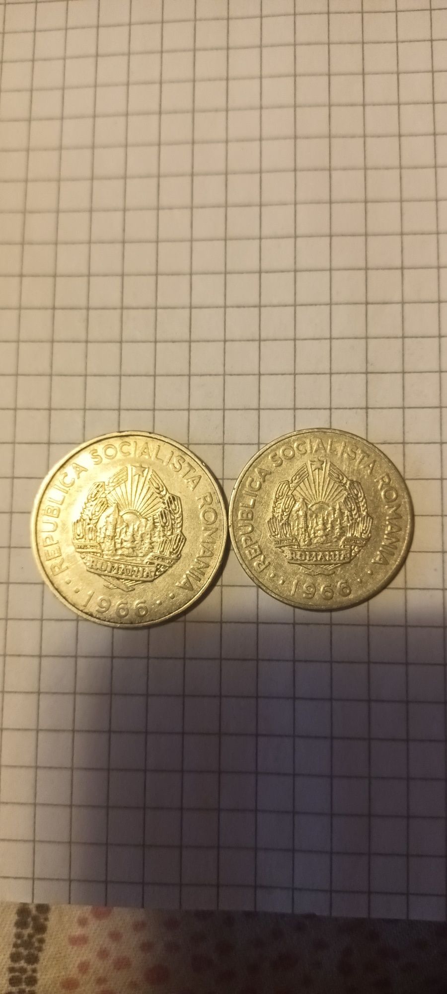 Moneda 1leu si 3lei 1966