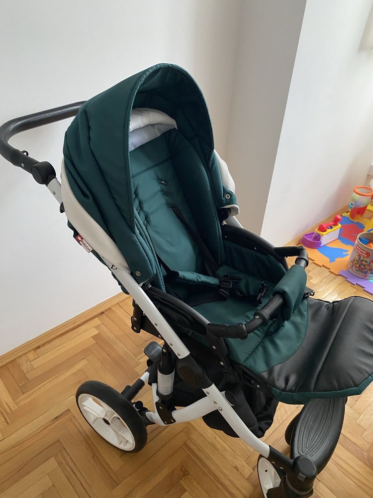 Carucior 3 in 1, BabyLux, Cadru Aluminiu, Verde