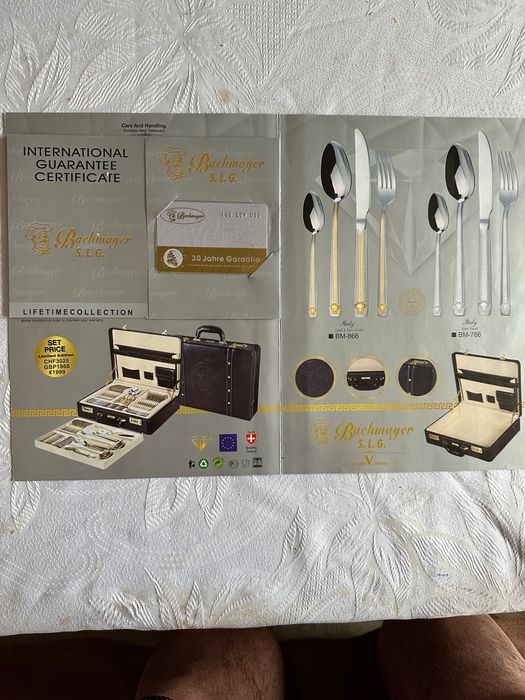 Комплект 12 човекa Bachmayer Solingen серия Италия Gold & Satin Finish