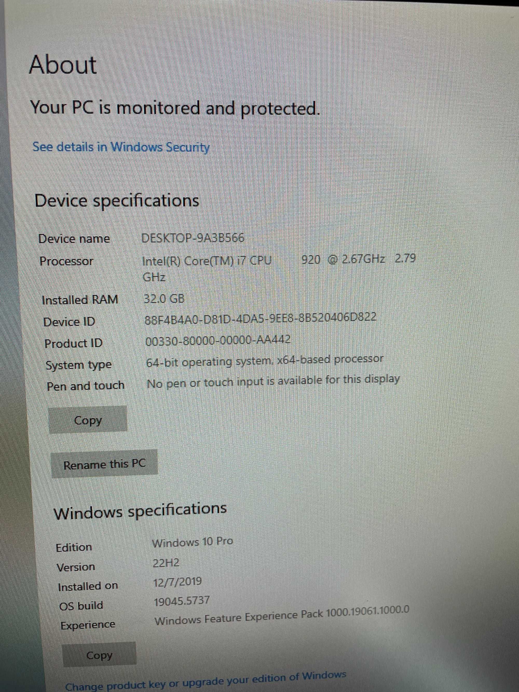 Kit placa baza Gigabyte cu procesor I7 si 32 Gb ram, garantie 6 luni