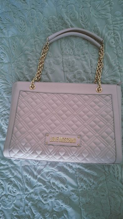 LOVE MOSCHINO Дамска чанта, оригинална, светло розова