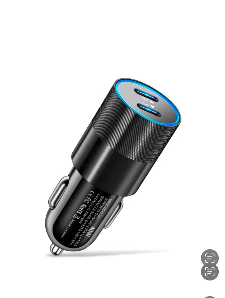 Incarcator Auto Fast Charge 2 Intrari Type C + Type C