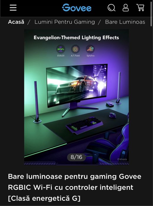 Lumini Gaming GOVEE - bare luminoase RGB