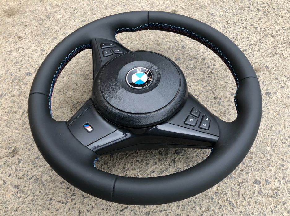 Volan BMW 5 E60 E61 6 E63 M Sport Paket original nou piele Nappa fina