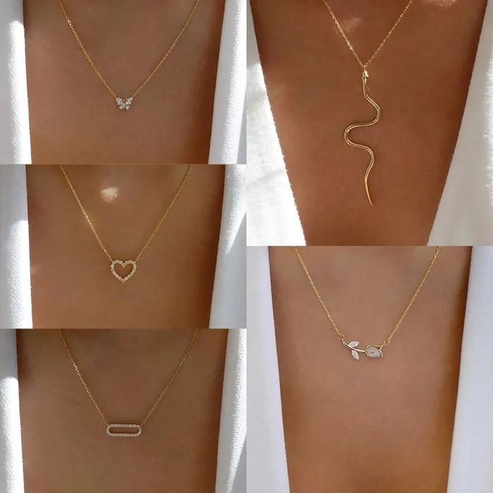 Coliere damă, diferite modele. Simple sau multistrat. Pietre prețioase