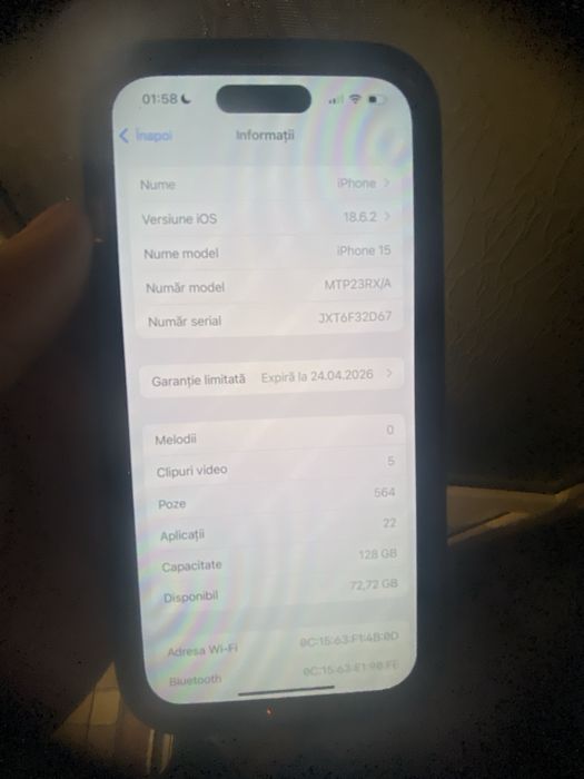 Vand iphone 15 in stare nou fara zgarieturi plus cadou o husa