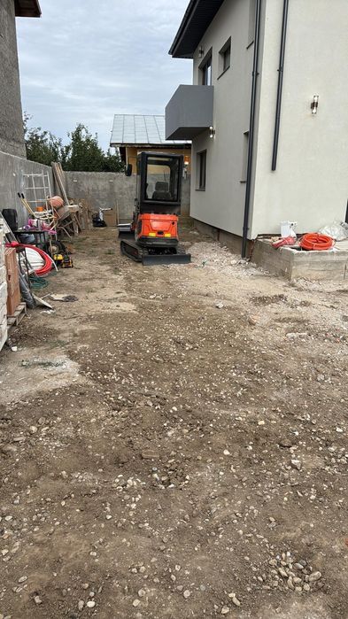 Execut lucrari miniexcavator+transport basculabil