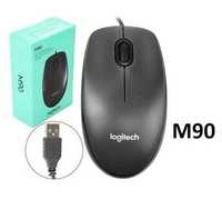 Logitech M90 Wired USB Optical Mouse PC / Mac / - Black