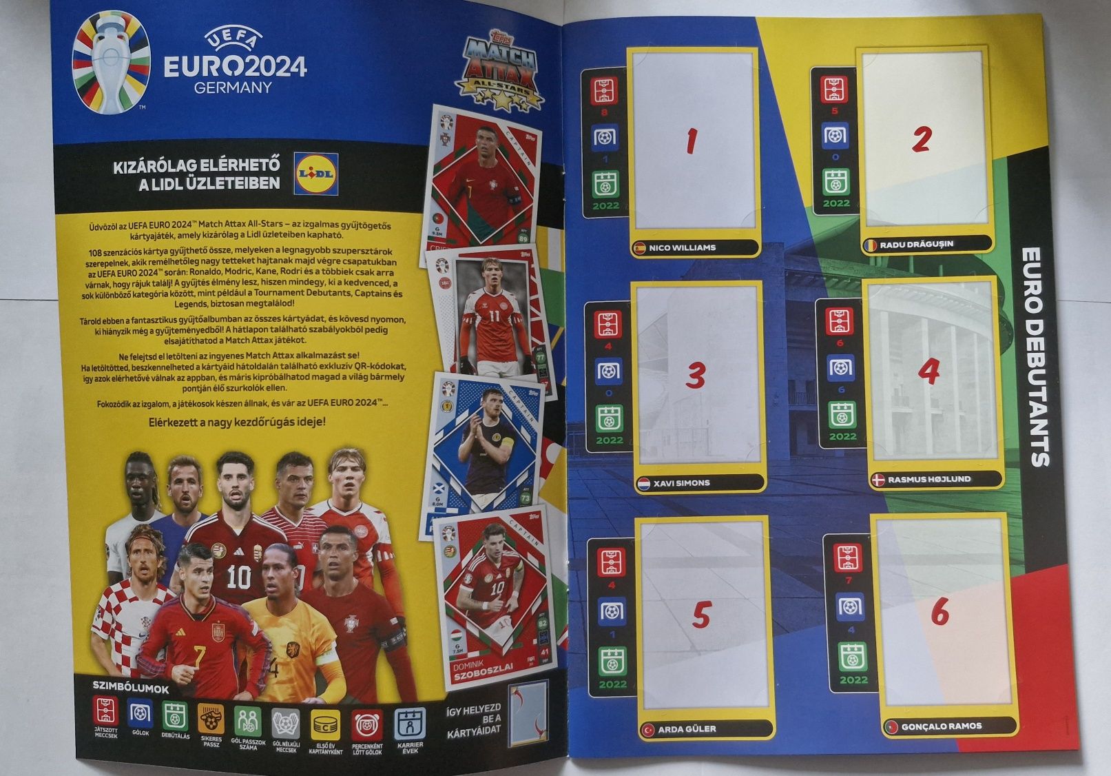 Topps Lidl album gol UEFA Euro 2024 Germany Match Attax All Stars