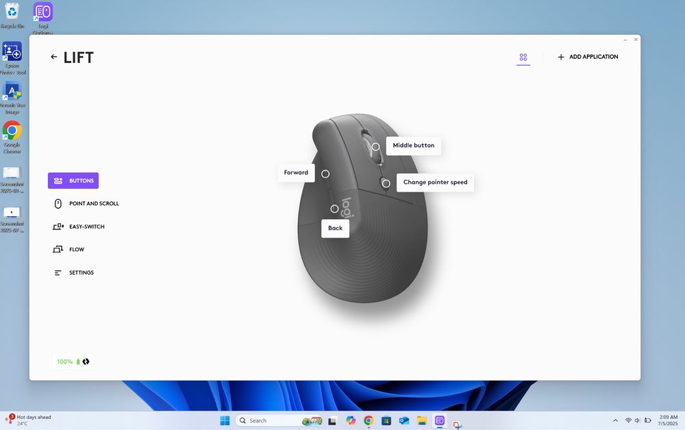 Mouse Logitech Lift Vertical Ergonomic