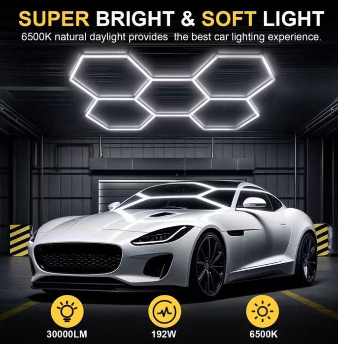 Шестоъгълна Hexagon LED система за осветление пчелни пити НОВО