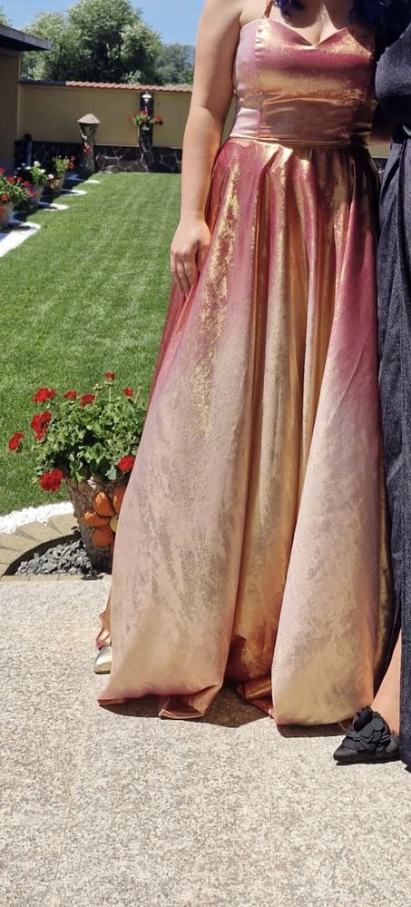 Rochie auriu roz degrade
