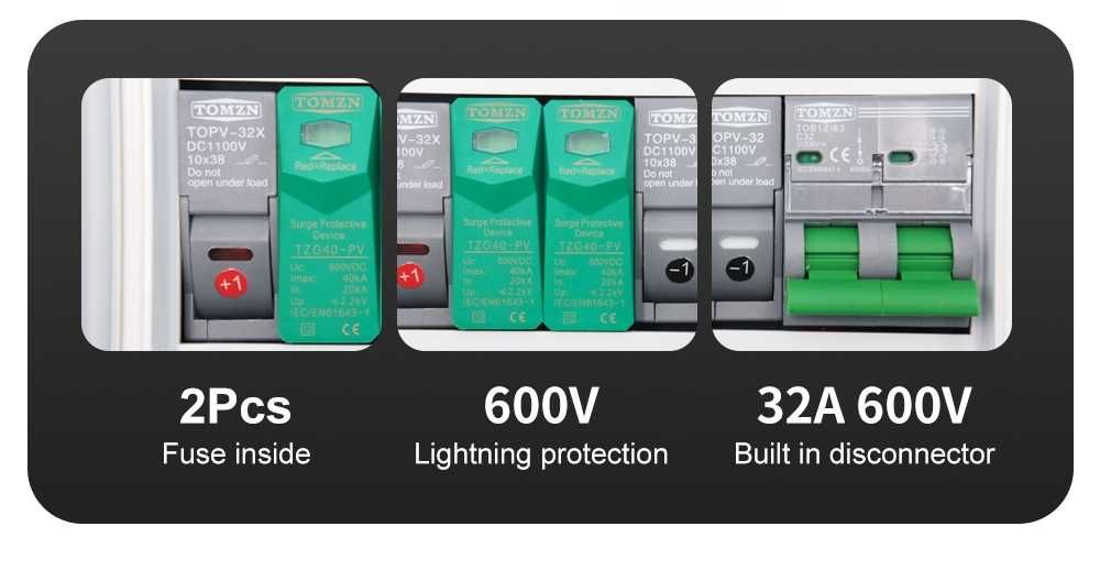 Комбинирано табло за фотоволтаик IP65 6P PV 600V / 1000V