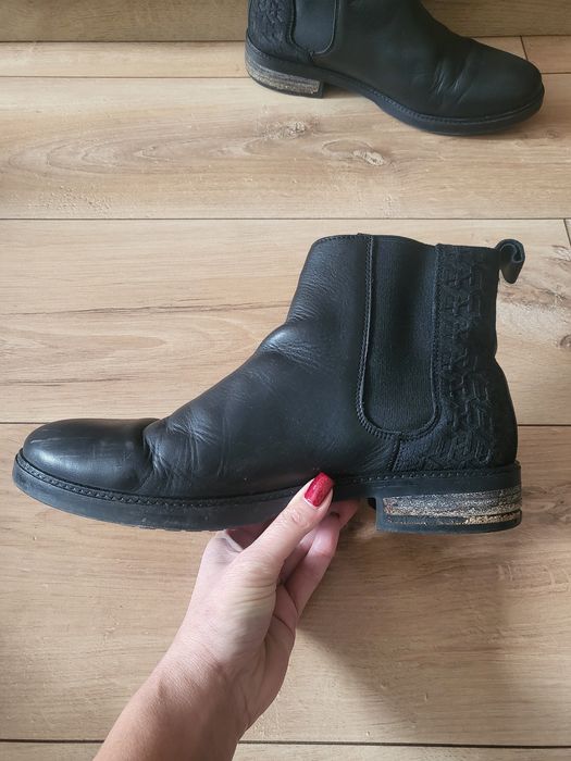 Оргинални боти Tommy Hilfiger от естествена кожа